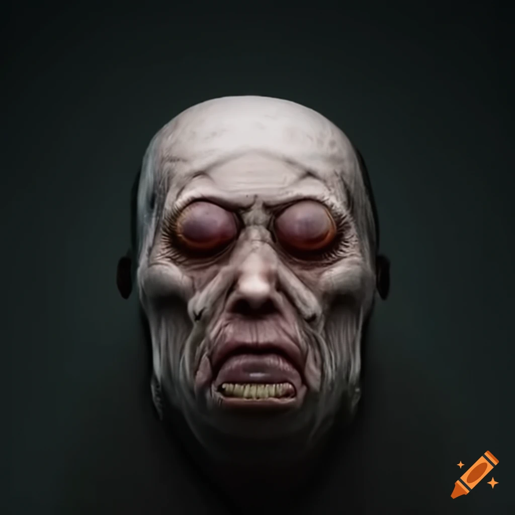 surreal artwork of a head with multiple eyes and mouths