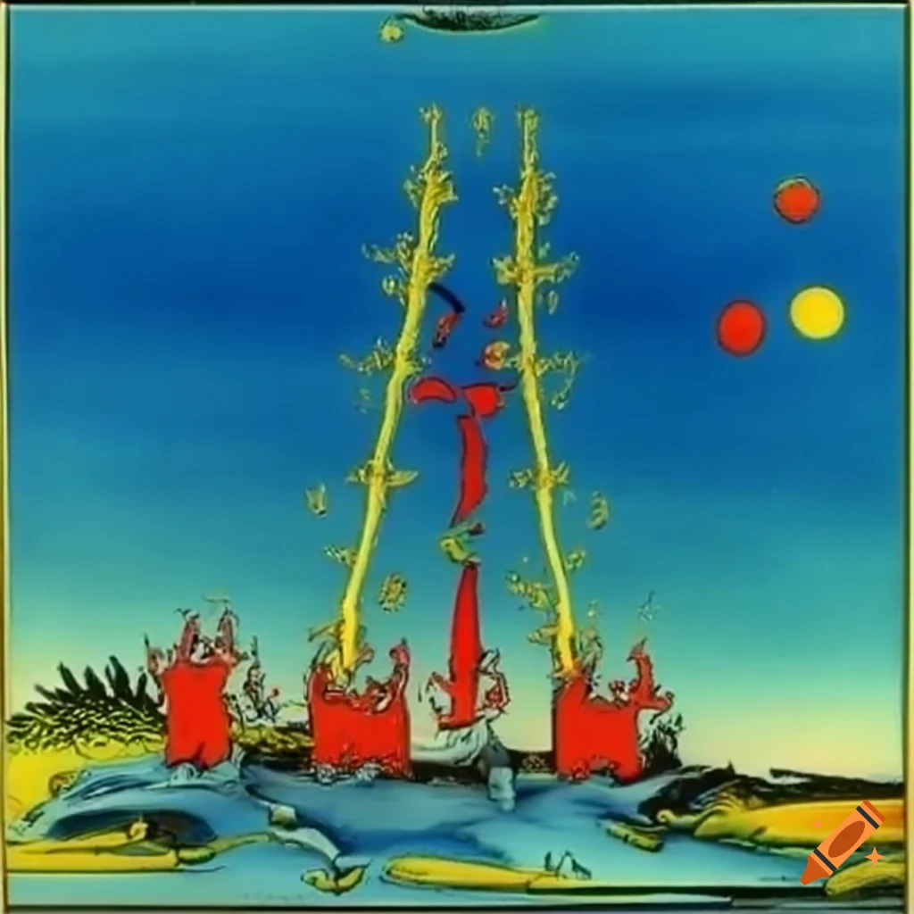 illustration of a surrealistic tarot card