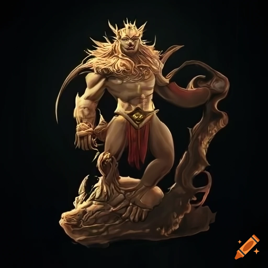 depiction of a nature elemental god