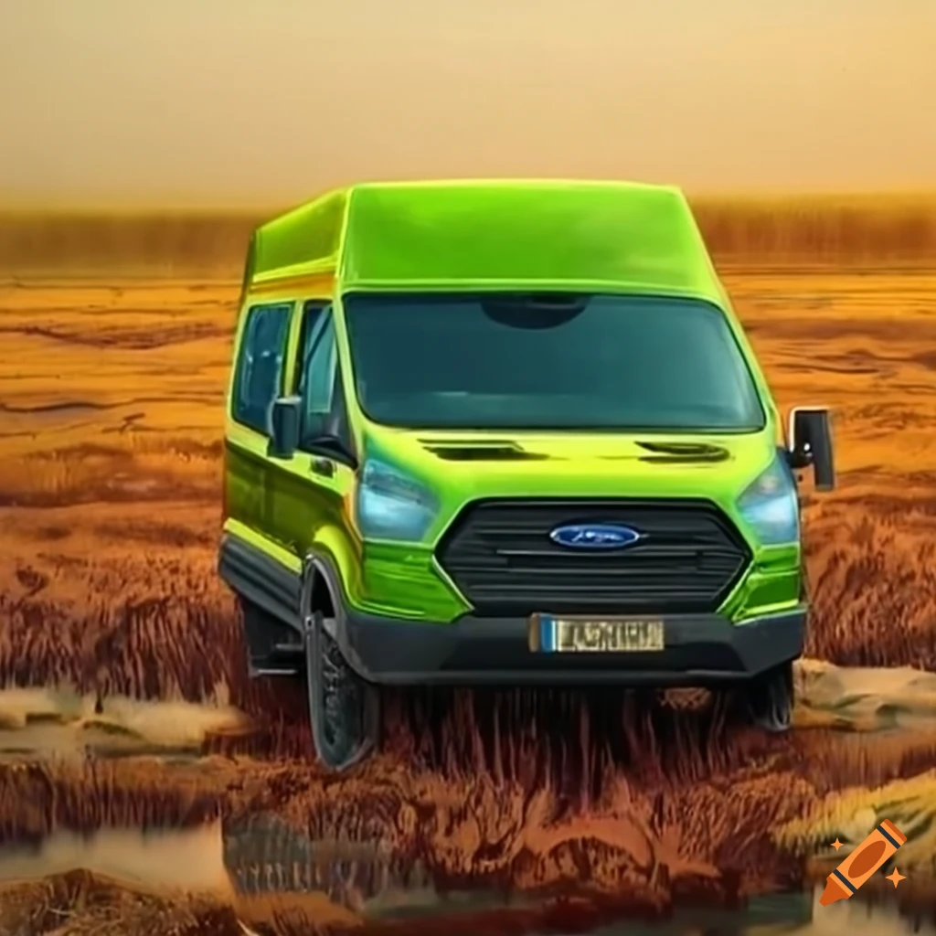 Ford Transit Van In A Peat Bog On Craiyon