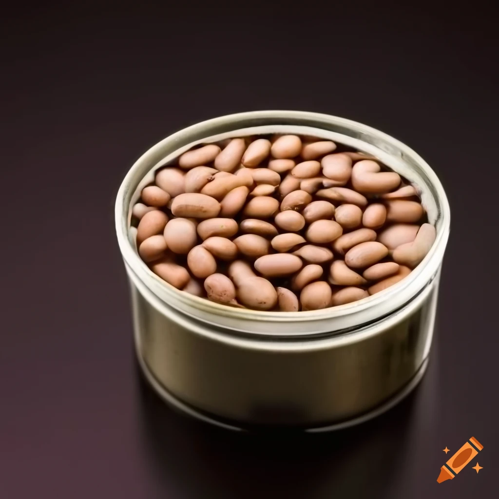 Close up Of A Can Of Beans With Nutritional Information