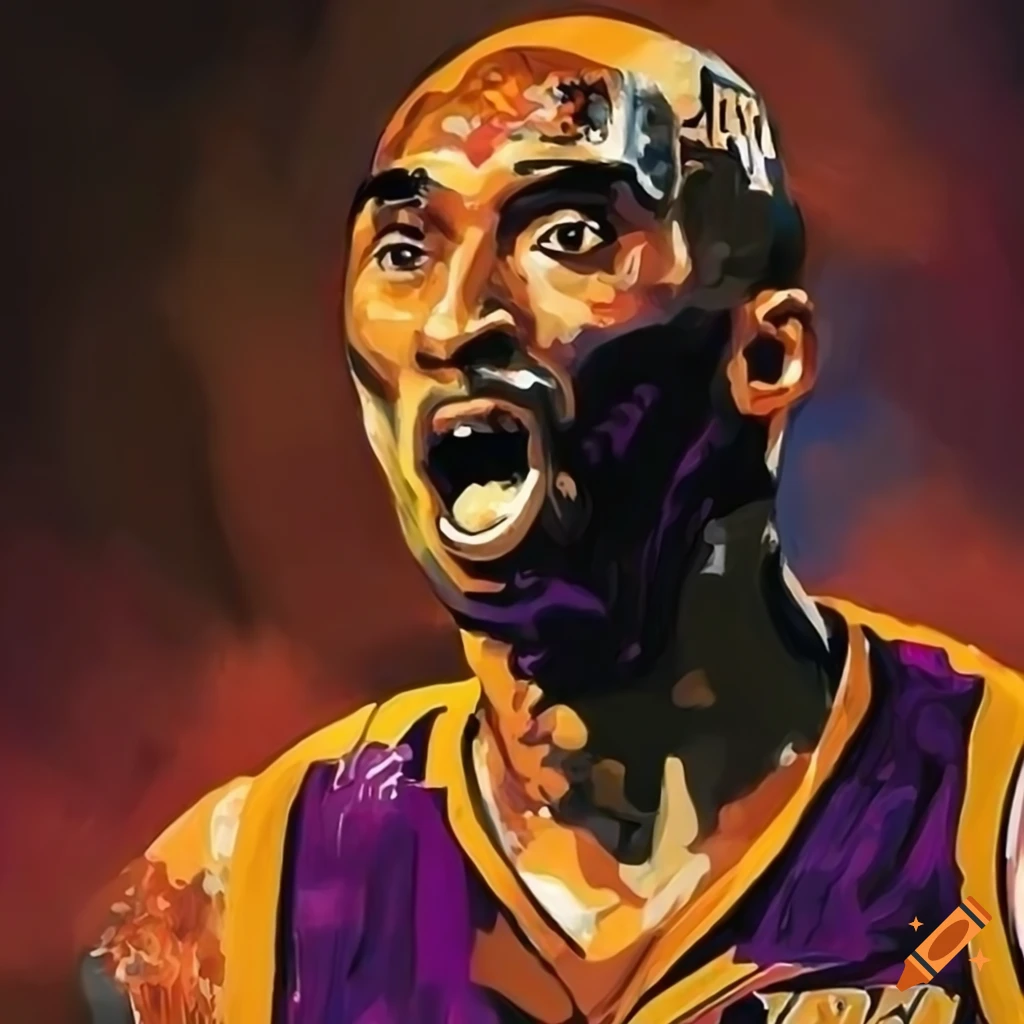 Kobe Bryant portrait in the style of Vincent van Gogh
