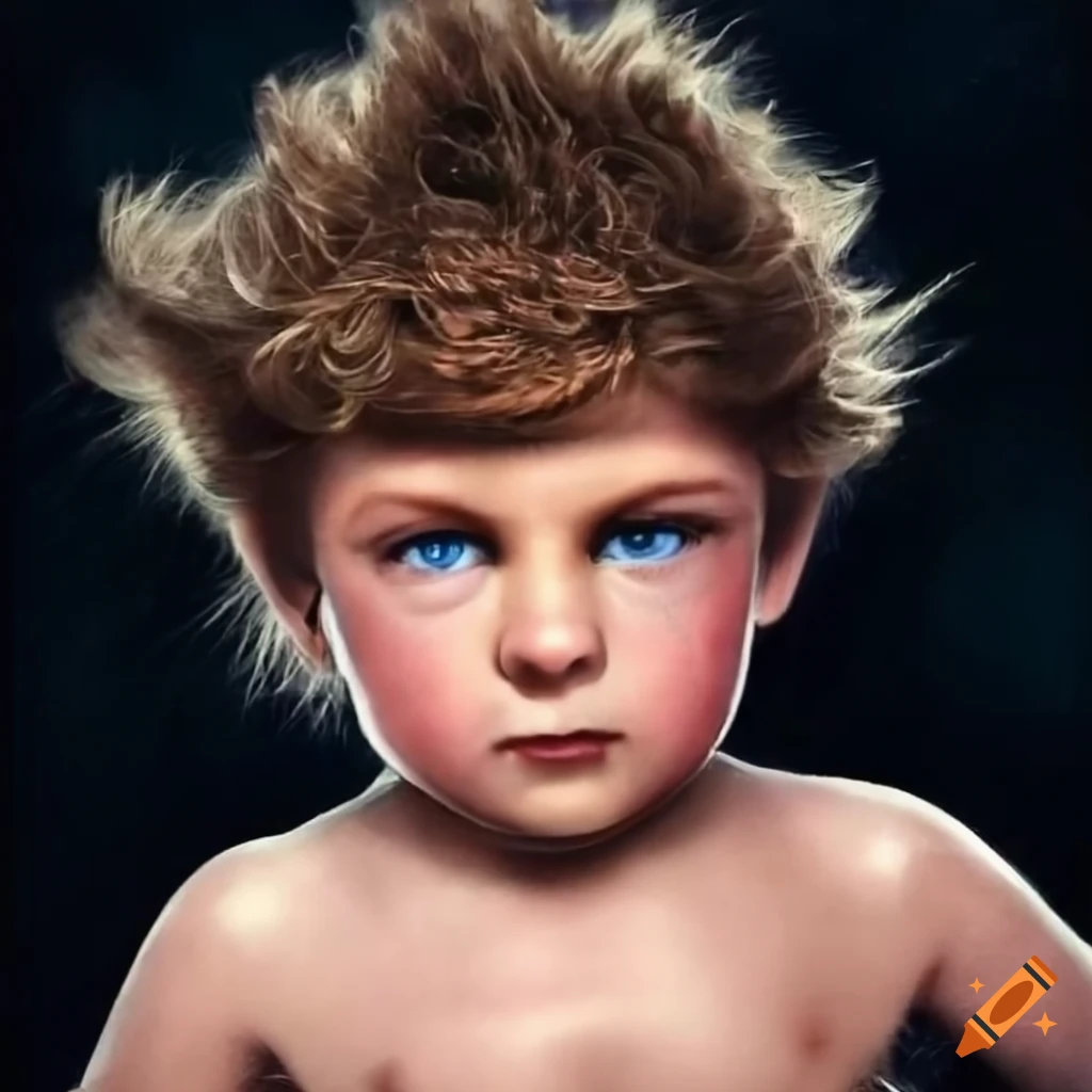 Portrait Of A 11 year old Caucasian Boy With Cunning Expression On Craiyon