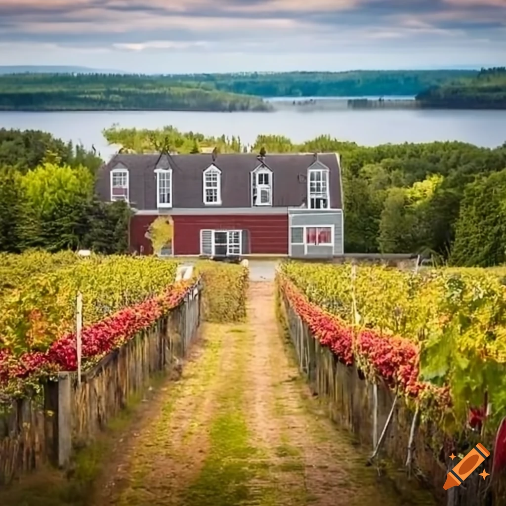 Detailed map of nova scotia wine region on Craiyon