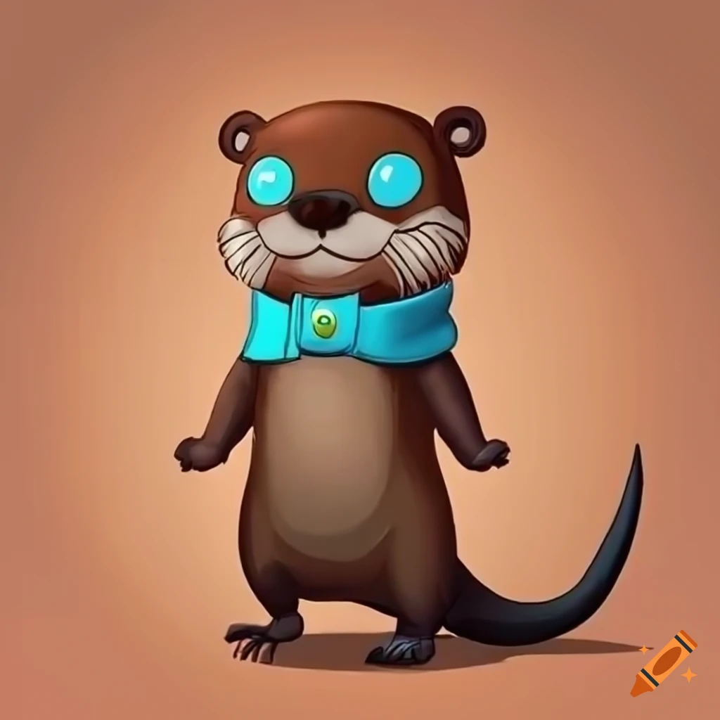colorful cartoon video game character similar to an otter