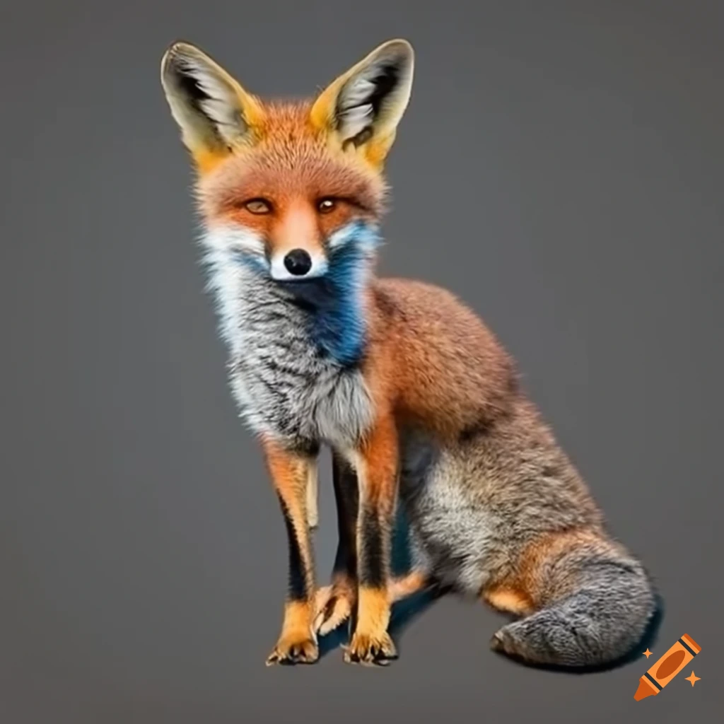 artistic depiction of a standing fox