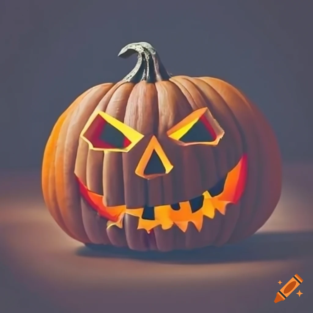 Jack-o-lantern pumpkins in fall