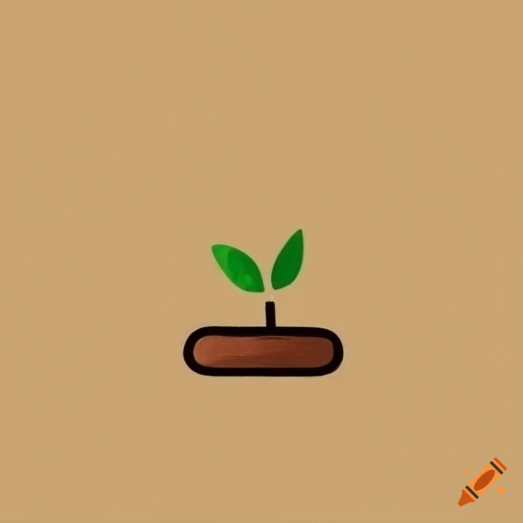 company logo with three plants growing from wood