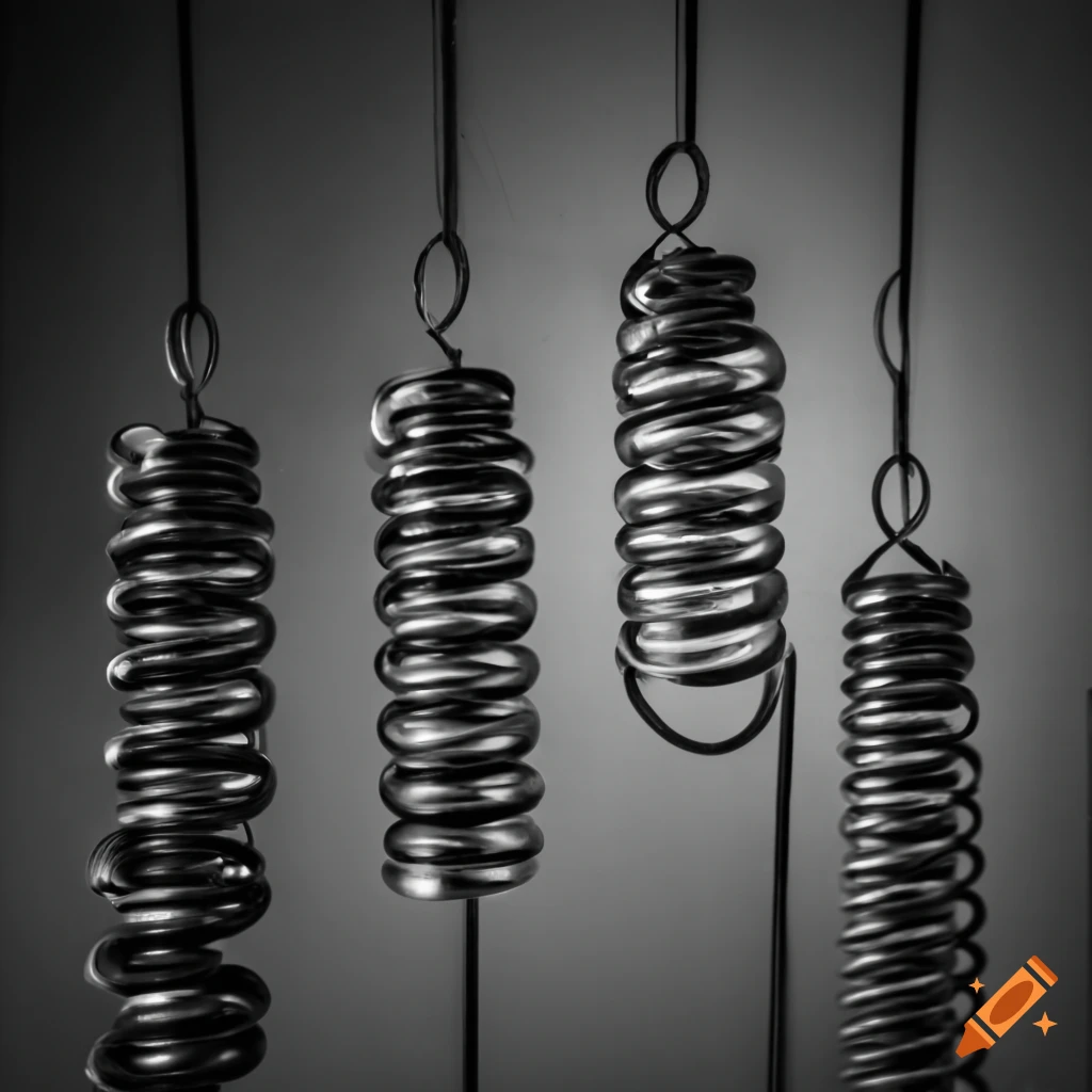 Decorative springs hanging from the ceiling on Craiyon