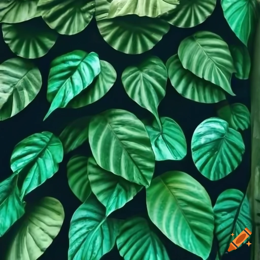 patterned plant wall