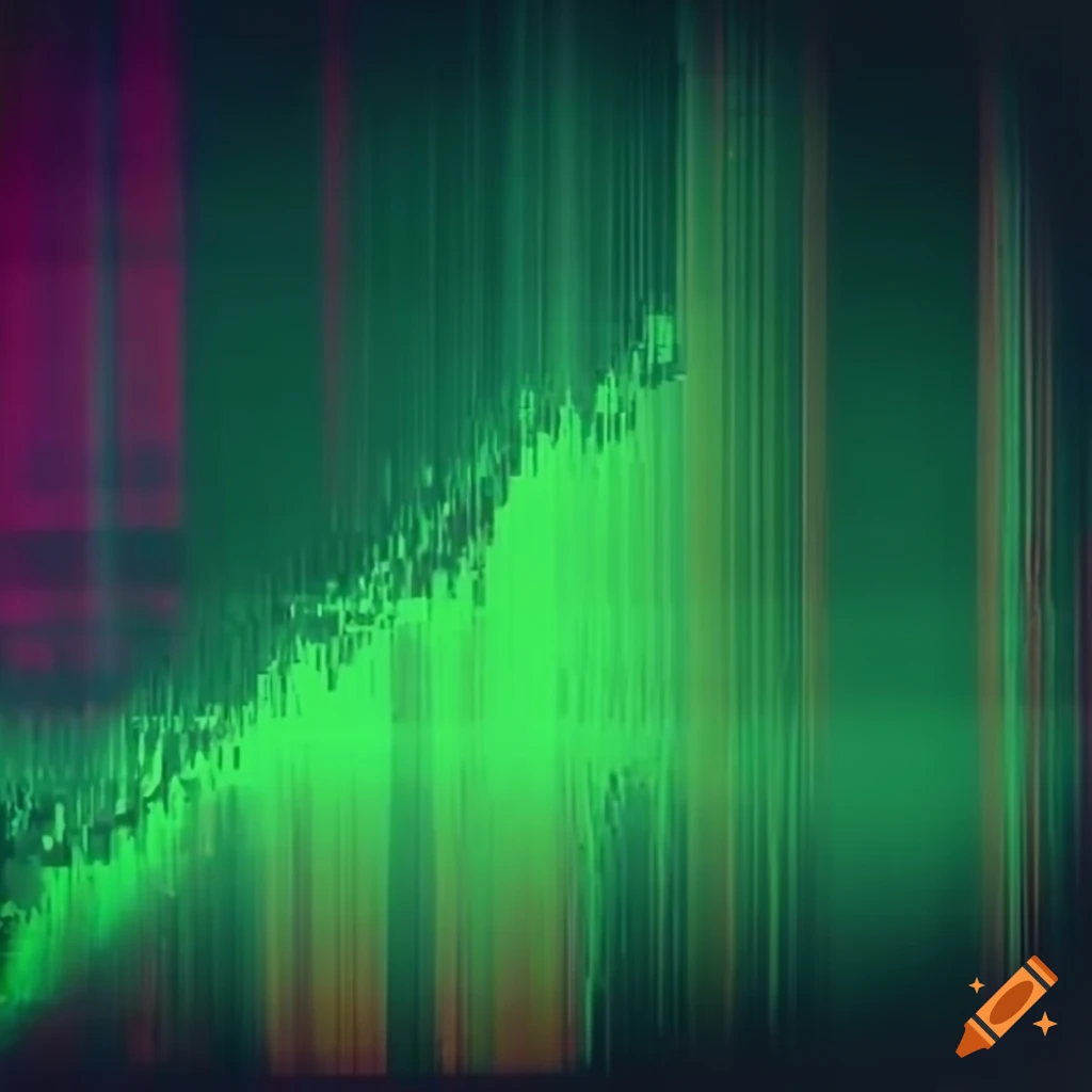 double exposure of oni with glitchy grunge textures in the background