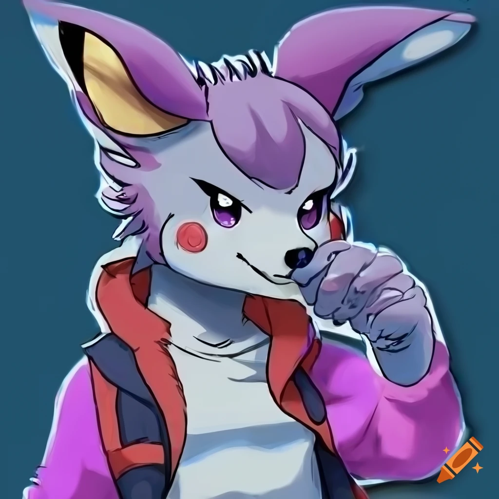 Headshot of an anthropomorphic caprine character