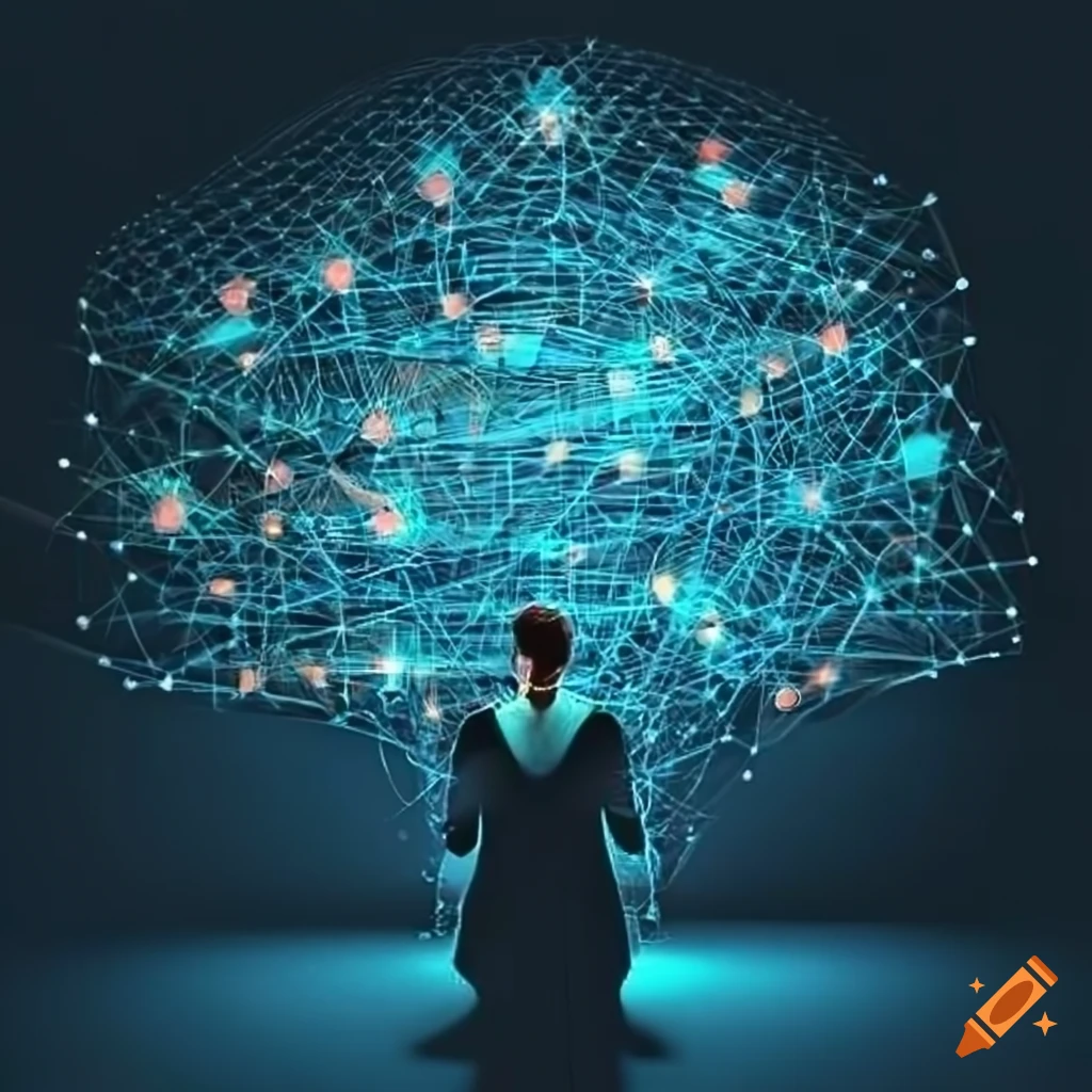 Abstract Art Depicting Executive Functions In A Network On Craiyon