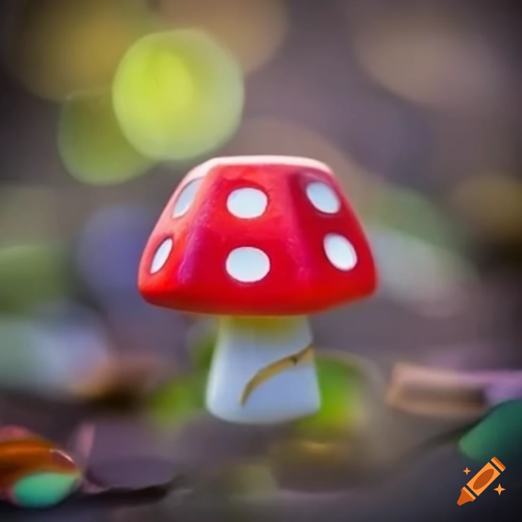illustration of a mushroom made of dice cubes