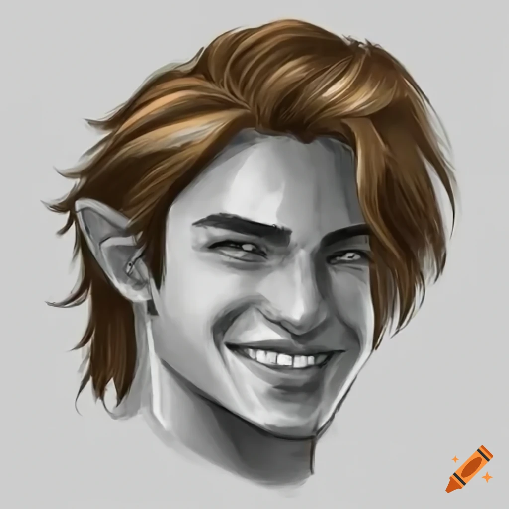 Image of a handsome male vampire with piercing grey eyes on Craiyon