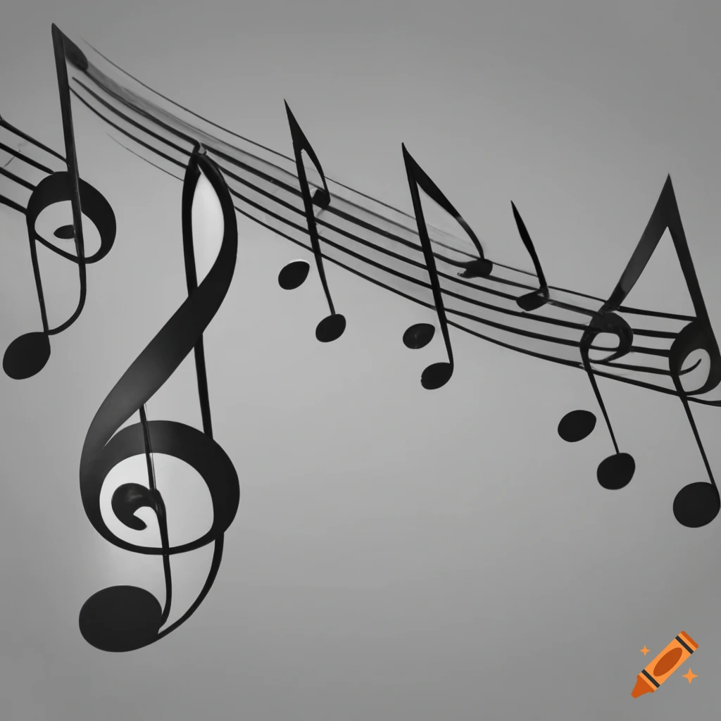 Gray and black music notes, Musical note Drawing, Musical Notes, angle,  piano, monochrome png | PNGWing