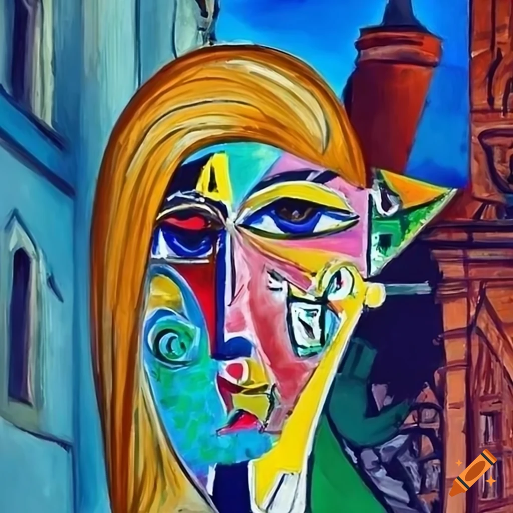 Prague street scene by Picasso