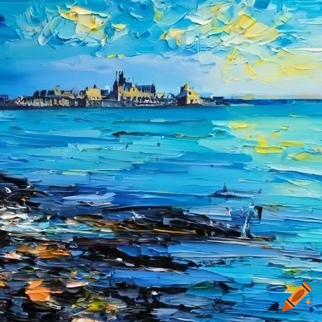 Palette knife painting of a house in bretagne, france on Craiyon