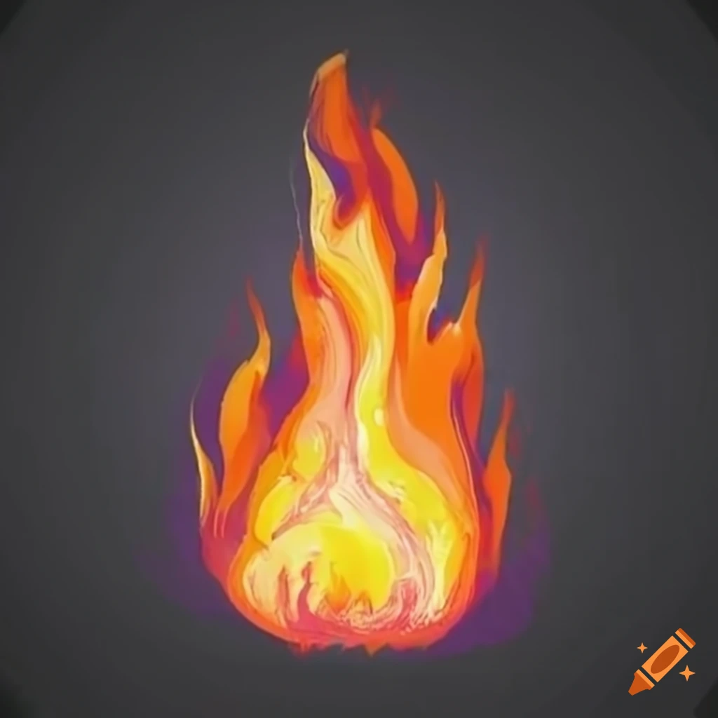 flame in black background