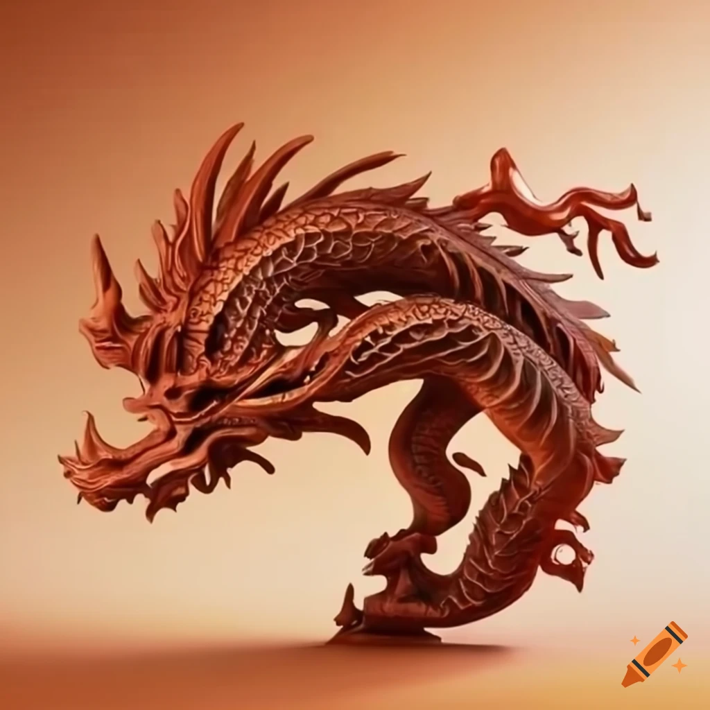 Dragon with pearl decorations