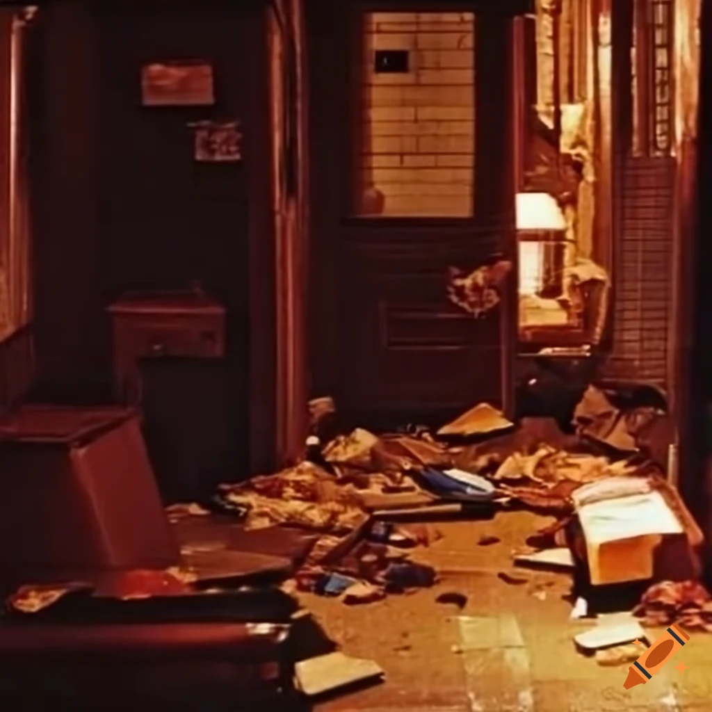 image of a dirty and cluttered 1980s grid house in New York