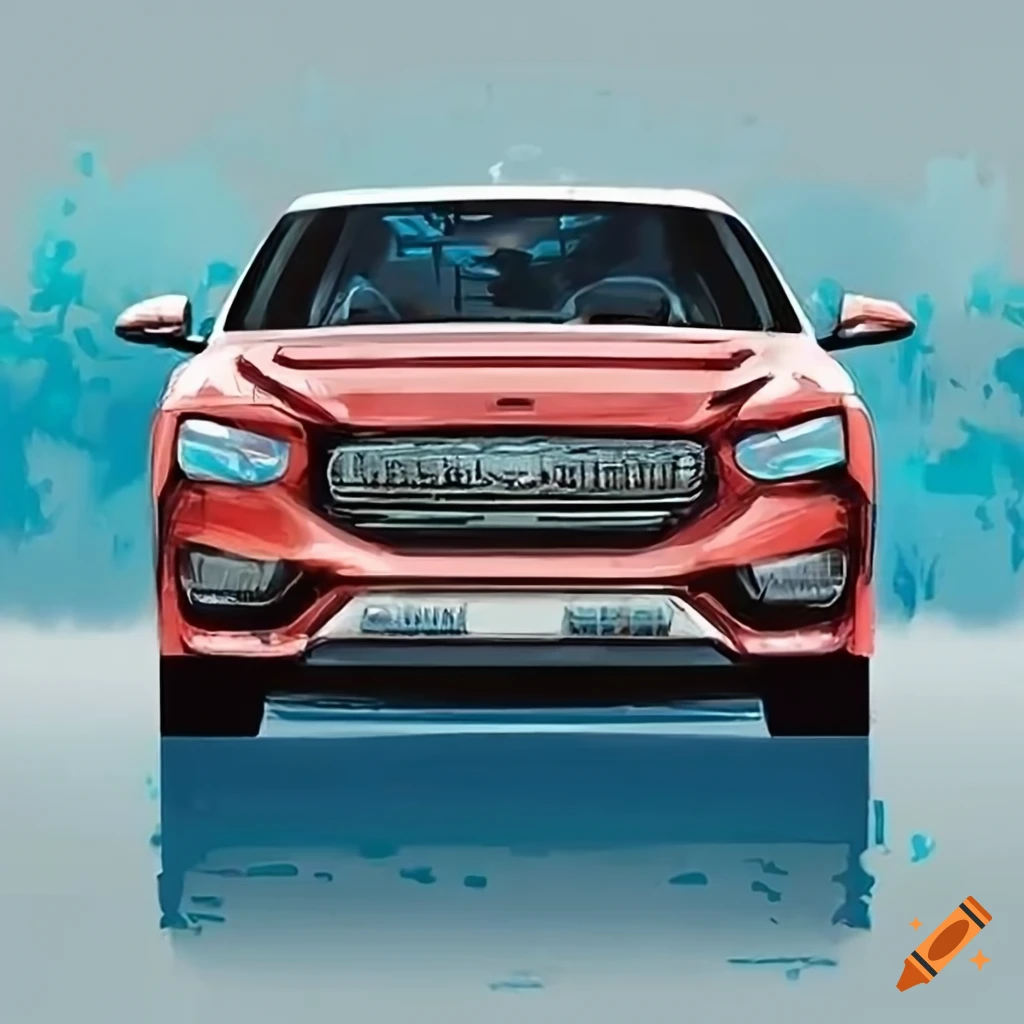 Illustration for a used car dealership on Craiyon