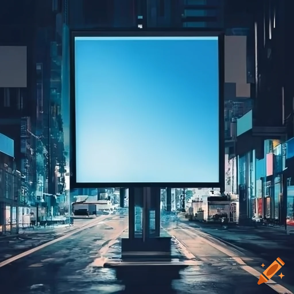smart modern billboard in the city