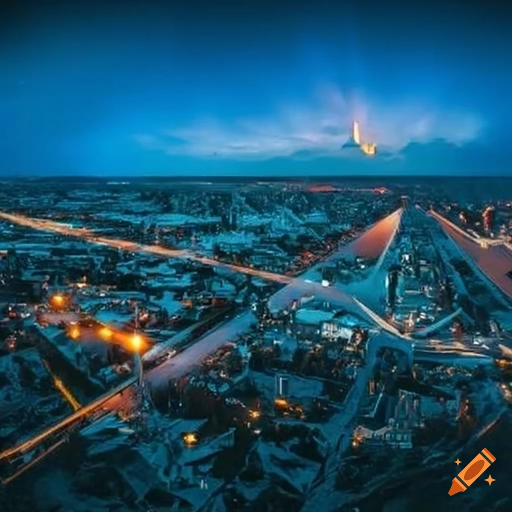 Cityscape of statville on Craiyon