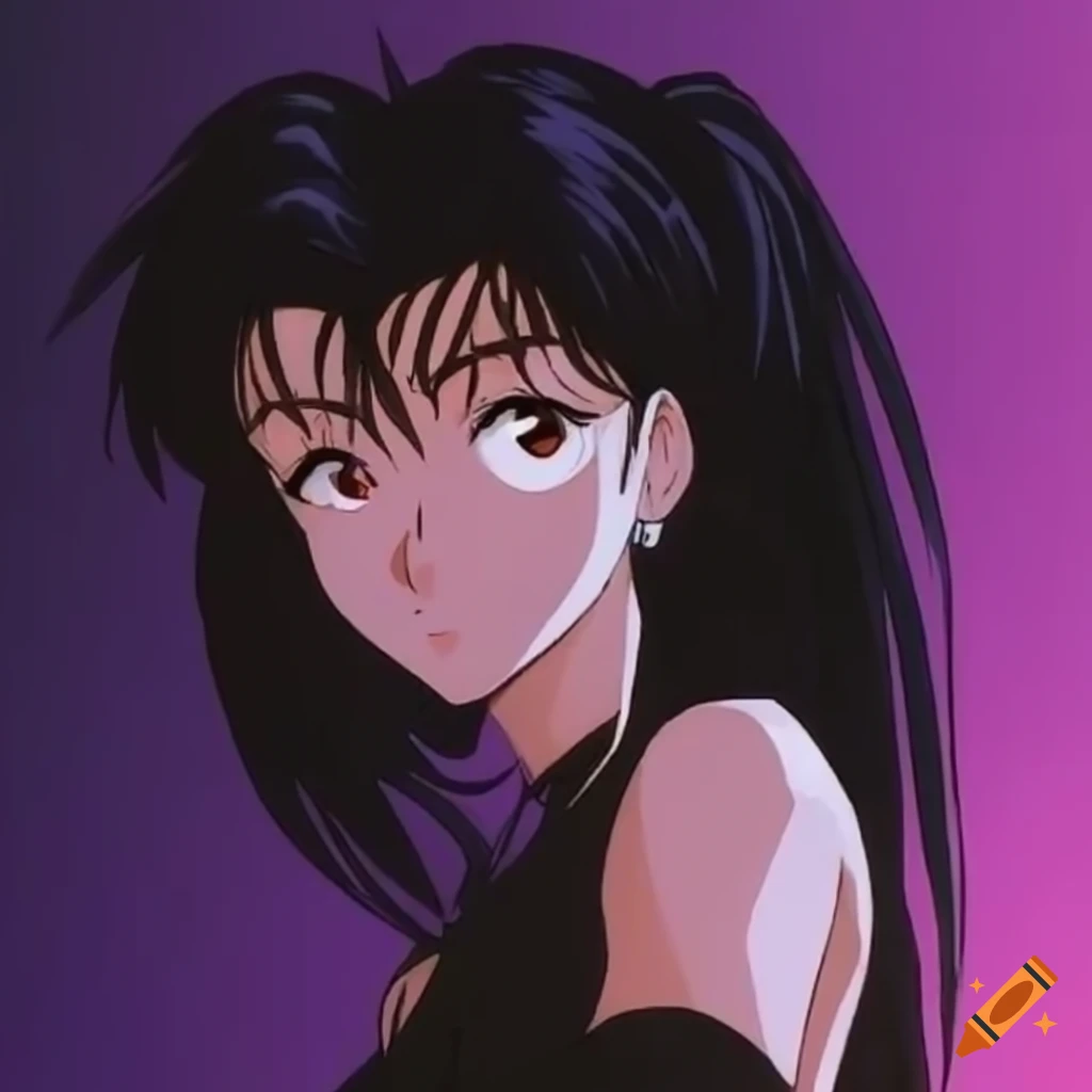 dark-haired pretty boy in 80s/90s anime style