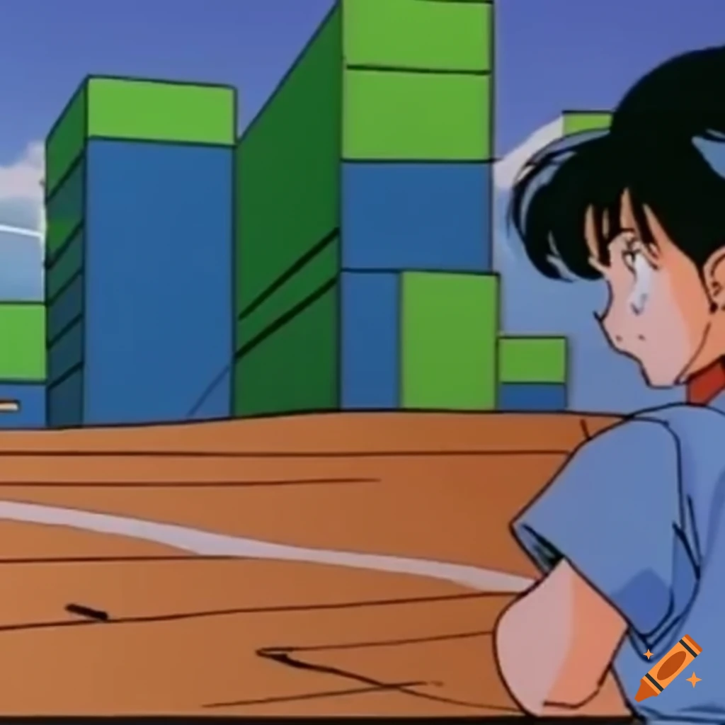 Poster Of 90s Anime Ova Tetris City On Craiyon