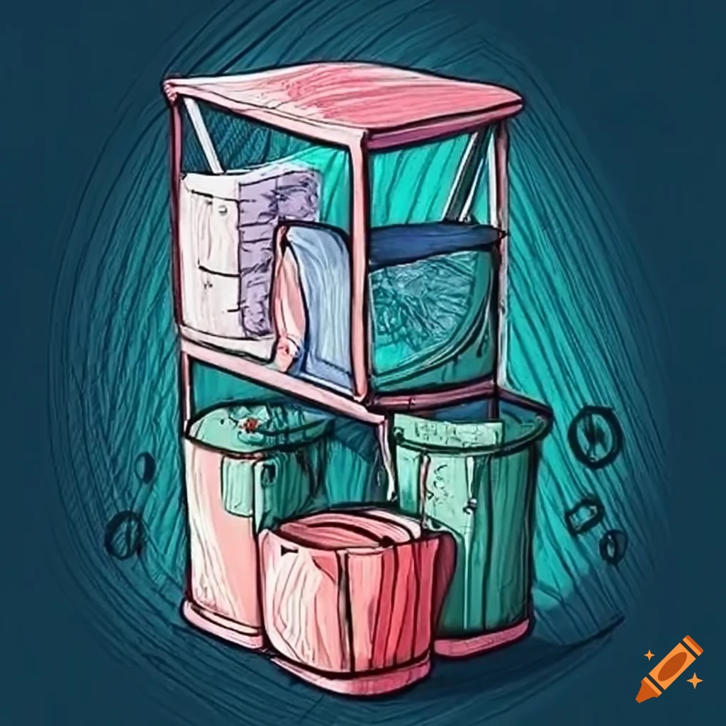 Storage solution for dirty laundry on Craiyon