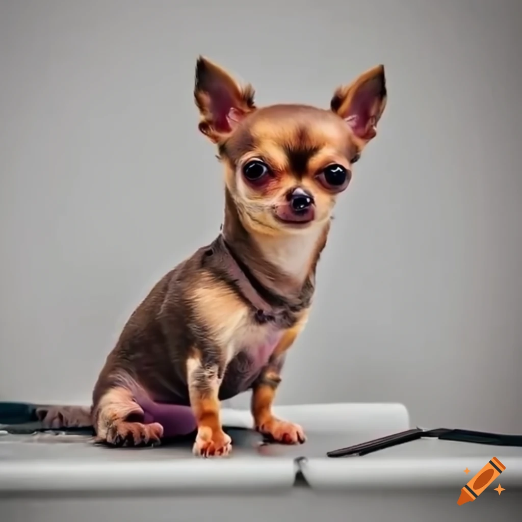 Chihuahua ready for a spa day