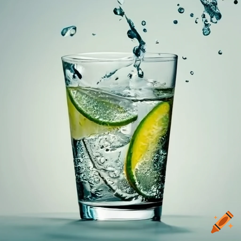 Glass of tonic water on Craiyon