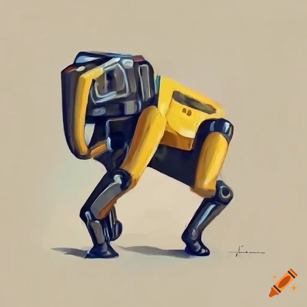 Isometric sketch of a robot elephant on Craiyon