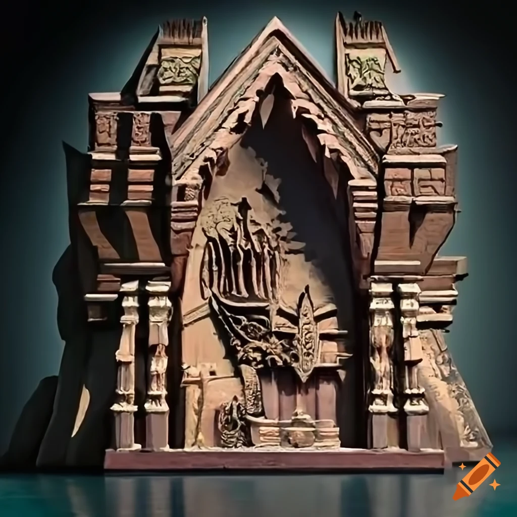 Detailed architectural carving artwork on Craiyon