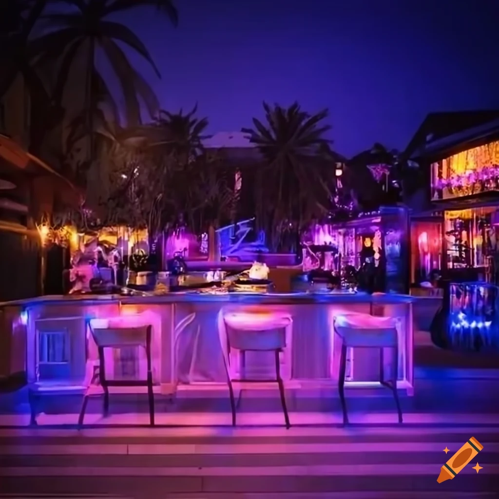 Luxury resort restaurant with outdoor deck