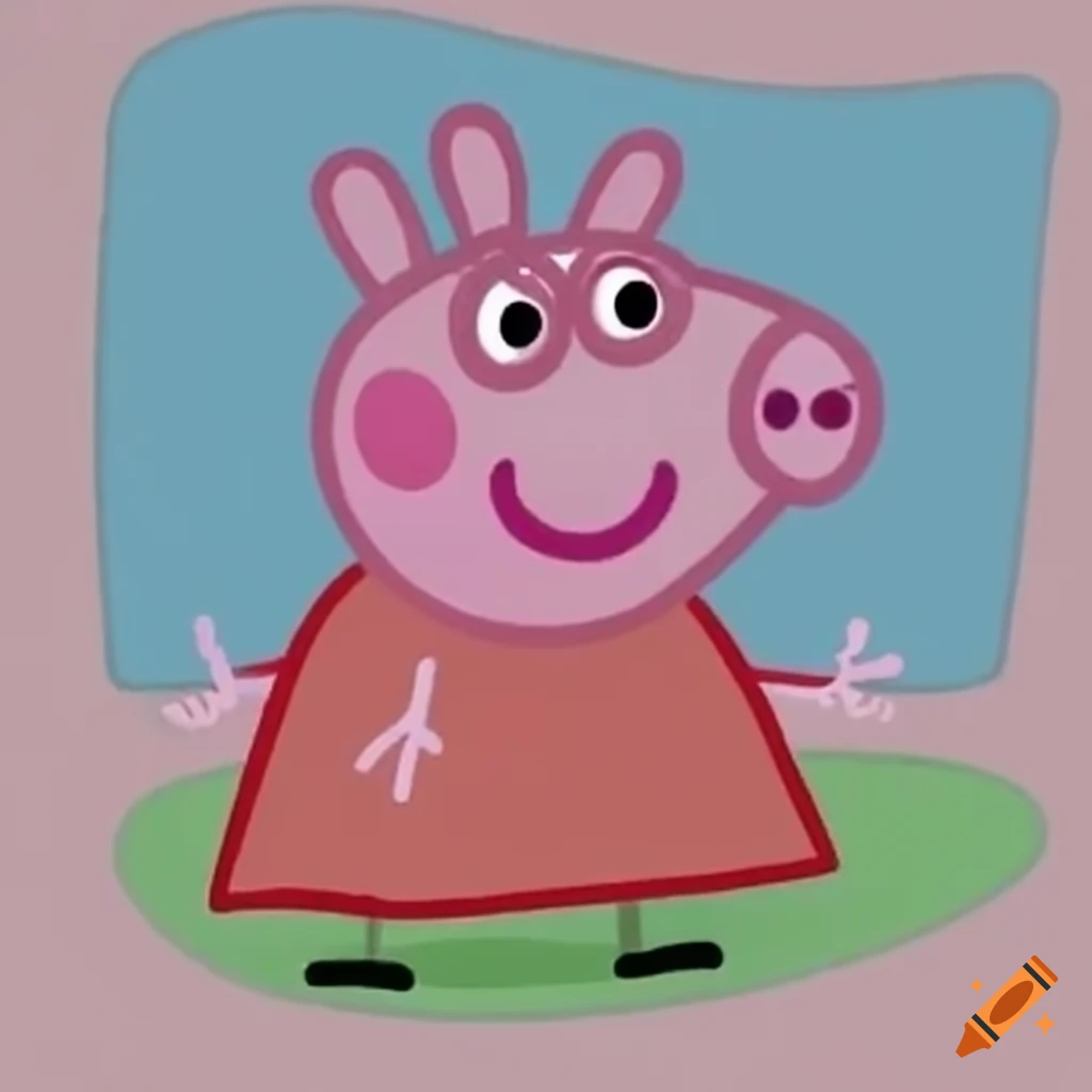 Cartoon character peppa pig on Craiyon