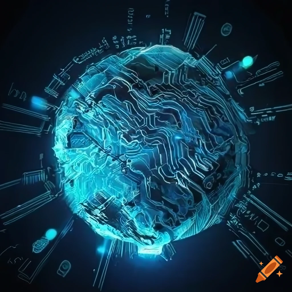 Abstract artificial intelligence background on Craiyon