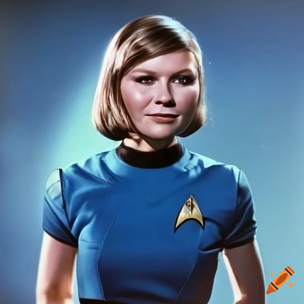 Kirsten dunst as vulcan science officer on the uss enterprise on Craiyon