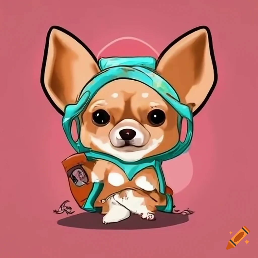 Cartoon Chihuahua Backpack Cartoon Chihuahua Backpack
