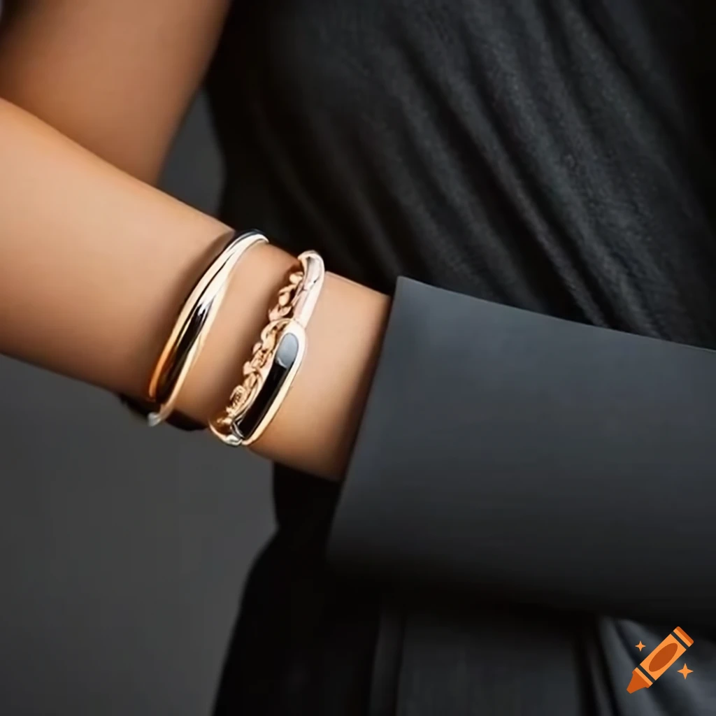 Elegant smart bracelet with advanced features on Craiyon