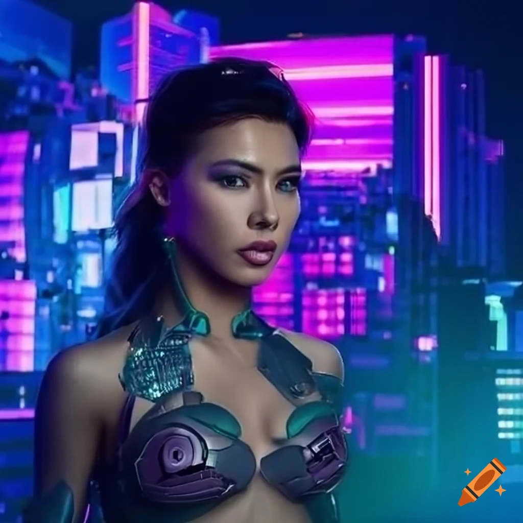 closeup of a hyper-detailed cyberpunk cityscape with genetic elements
