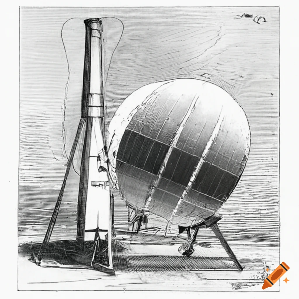 image of a vintage communication satellite