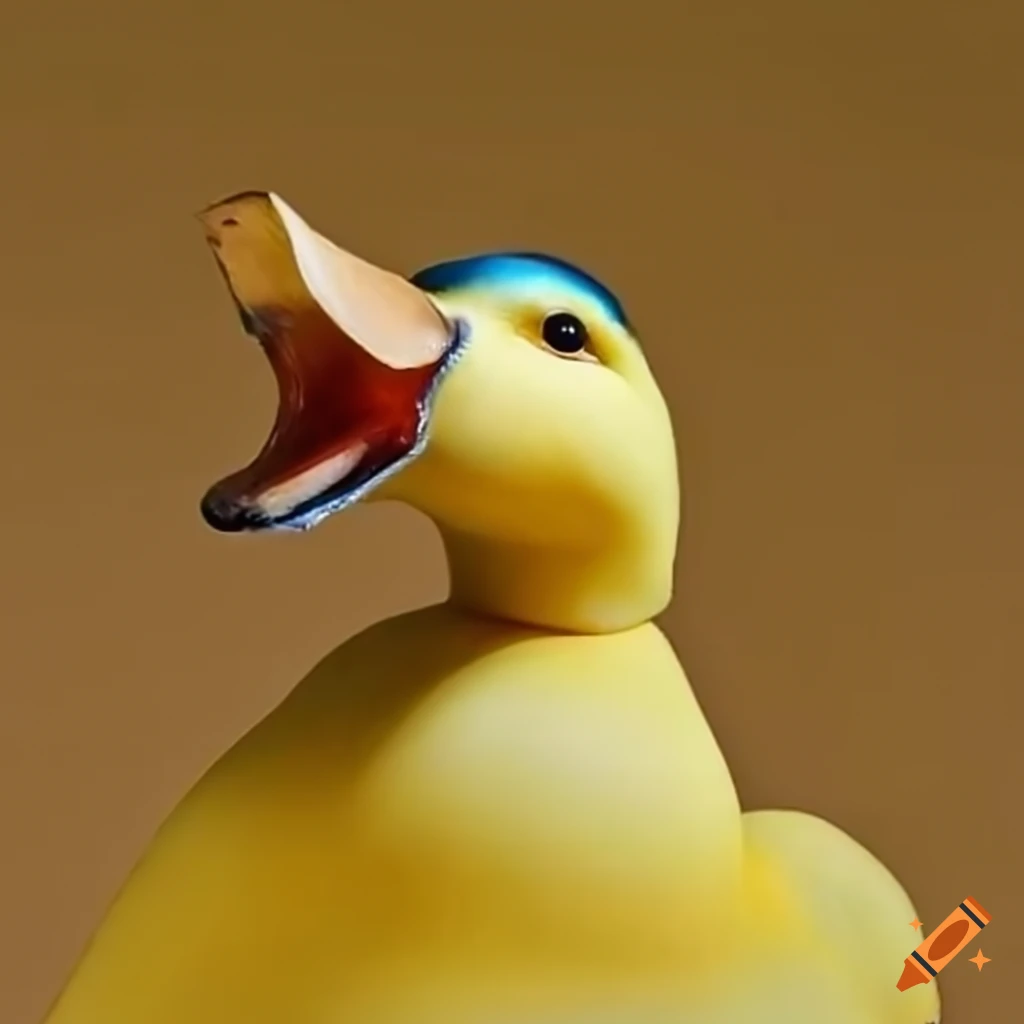 Artistic representation of a banana duck on Craiyon