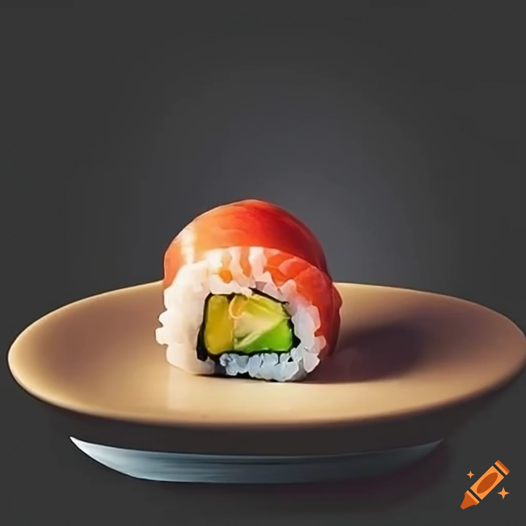 plate of delicious sushi