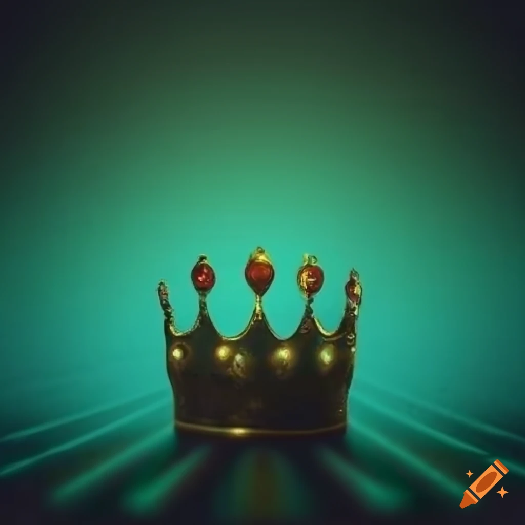 grungy medieval crown with glitchy textures