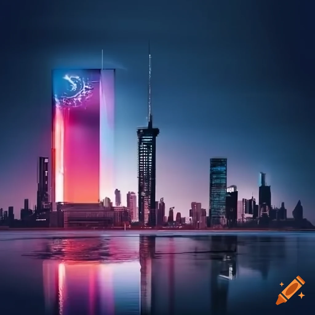 high-resolution image of a modern city billboard