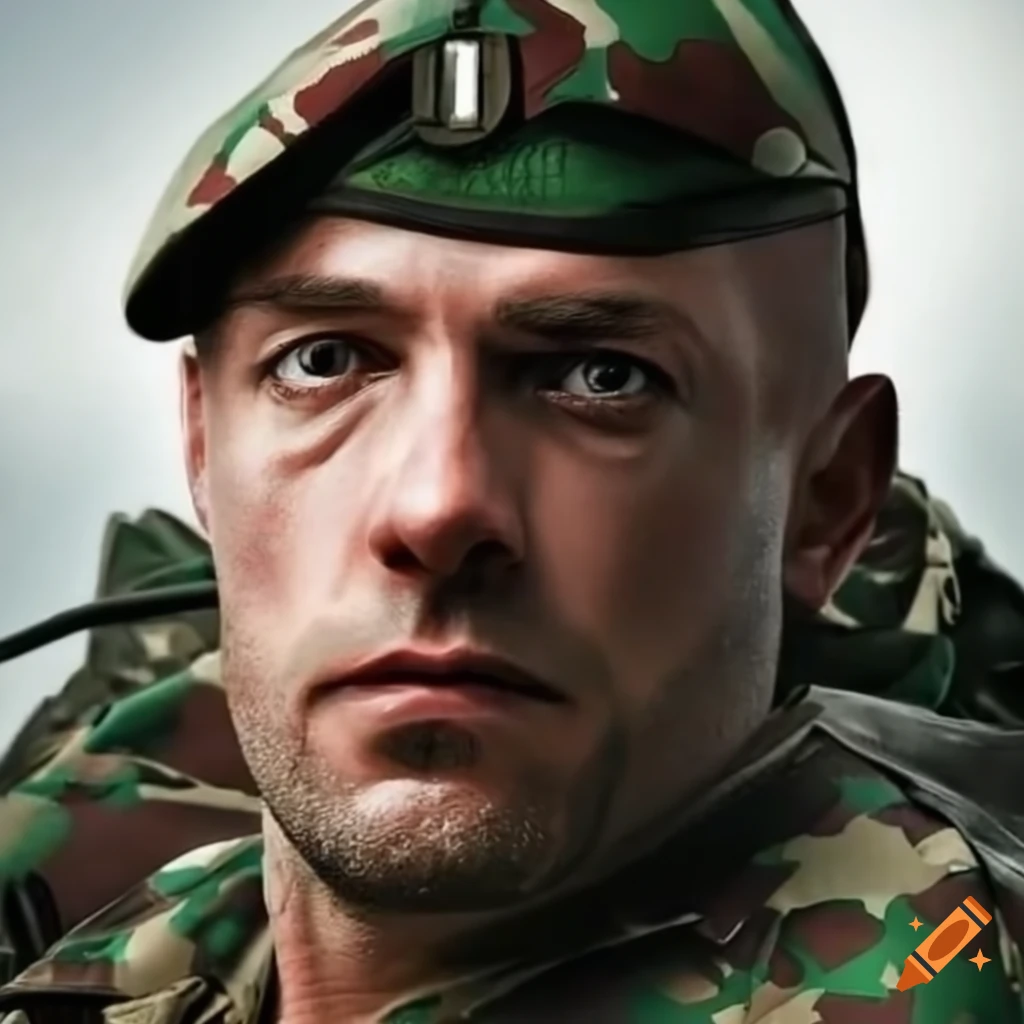 soldier with injuries on his face