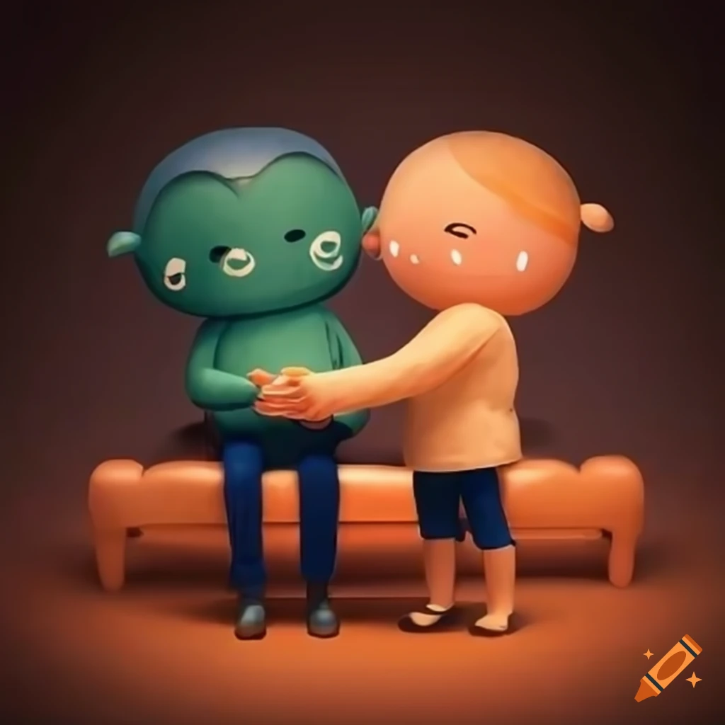 heartwarming image of a father and daughter sharing stories