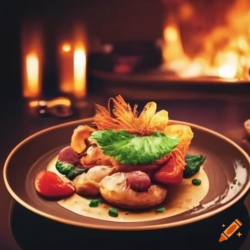 image of an elegant restaurant serving delicious food